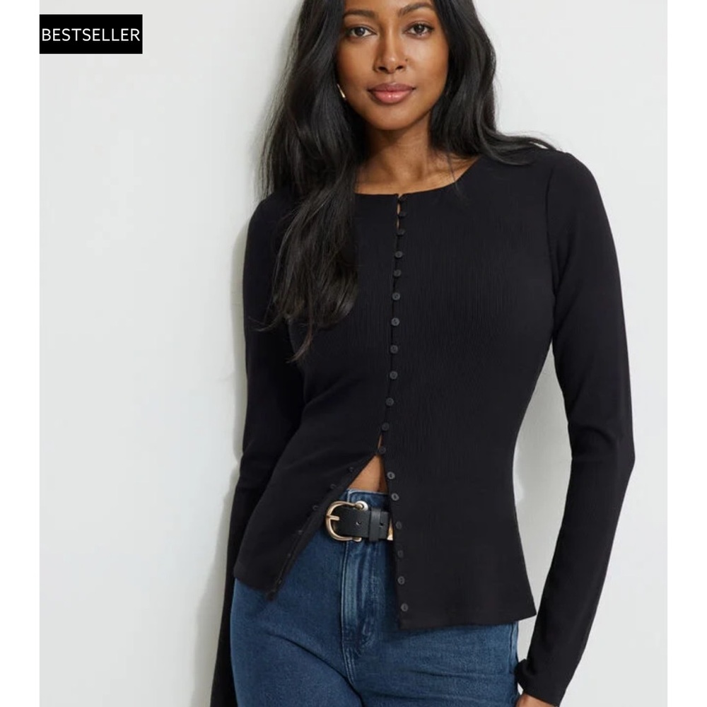 Dynamite Ribbed Flyaway Cardigan